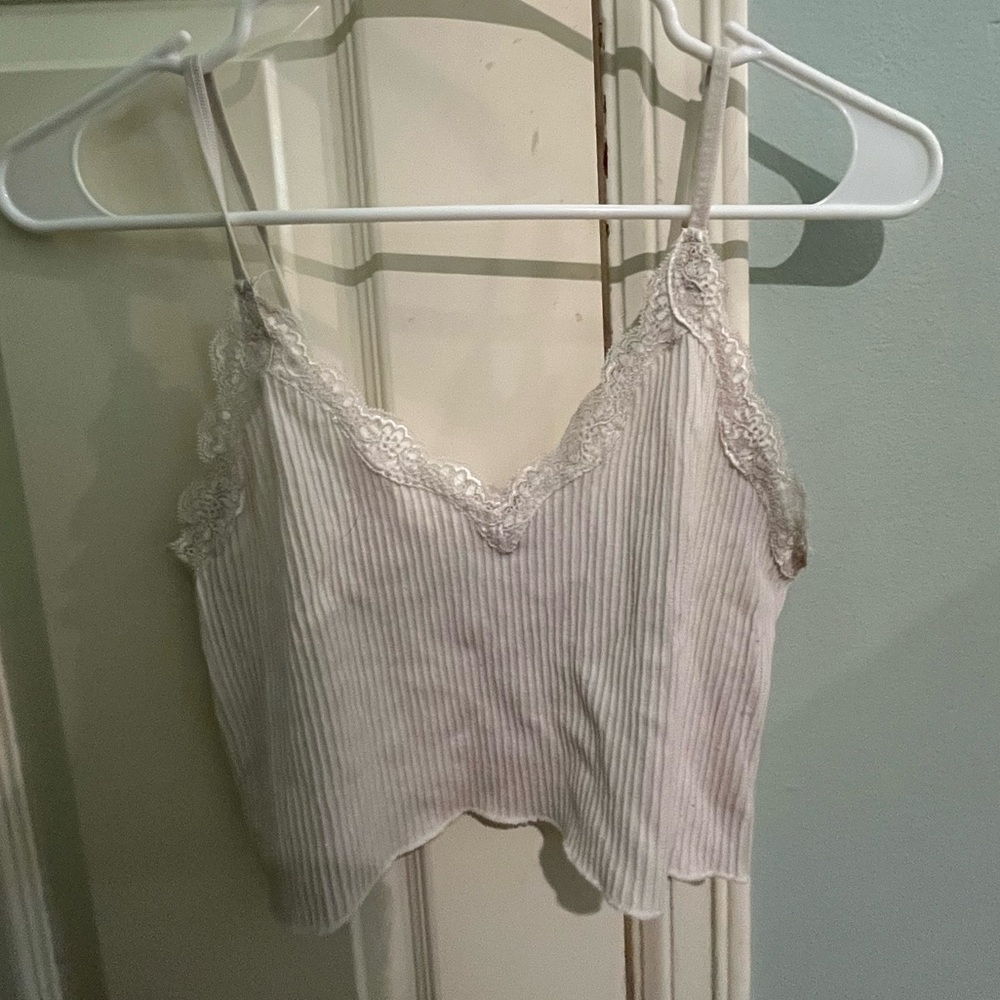 Francesscas White Lace Tank Top